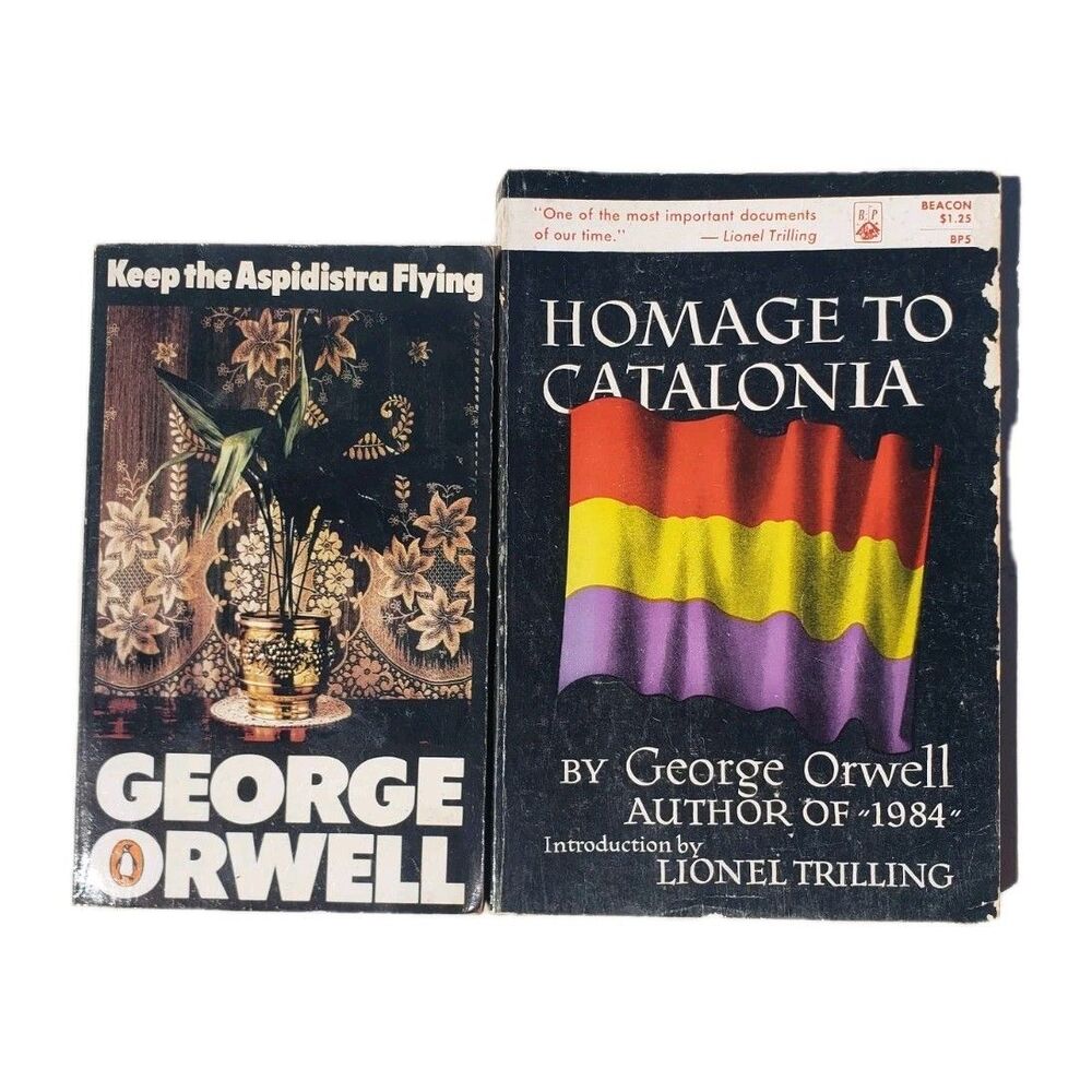 X2 George Orwell PB Homage to Catalonia 1959 & Keep The Apidistra Flying 1983
